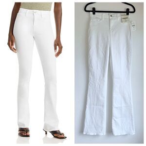 NWT L'AGENCE Selma High Rise Sleek Baby Bootcut Jeans in Blanc White Size 28
